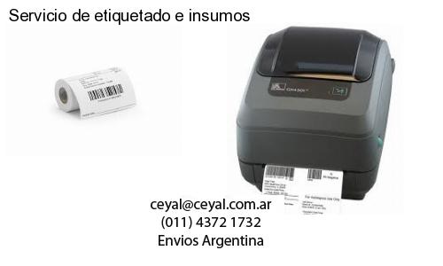 Servicio de etiquetado e insumos