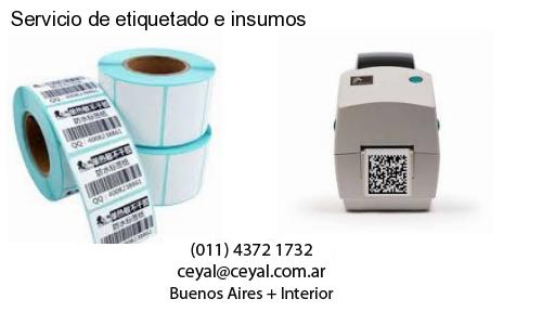 Servicio de etiquetado e insumos