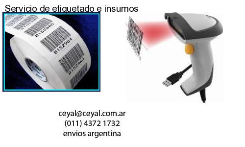 Servicio de etiquetado e insumos