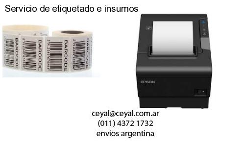 Servicio de etiquetado e insumos