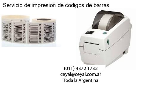 Servicio de impresion de codigos de barras