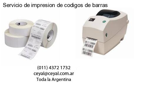 Servicio de impresion de codigos de barras
