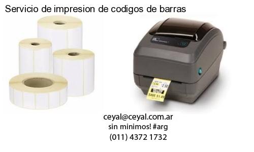 Servicio de impresion de codigos de barras