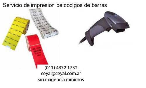 Servicio de impresion de codigos de barras