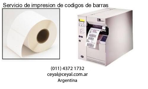 Servicio de impresion de codigos de barras
