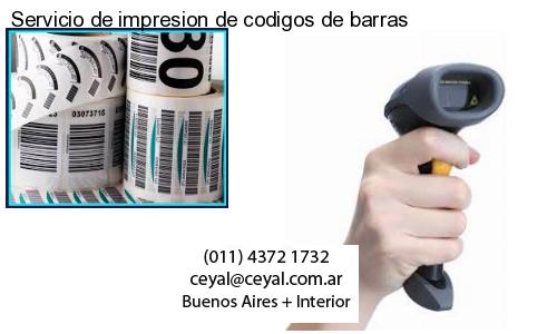 Servicio de impresion de codigos de barras