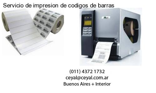 Servicio de impresion de codigos de barras