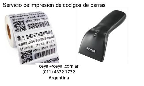 Servicio de impresion de codigos de barras