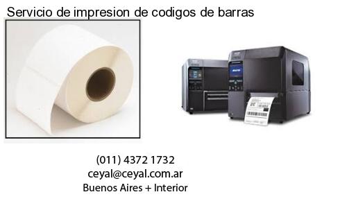 Servicio de impresion de codigos de barras