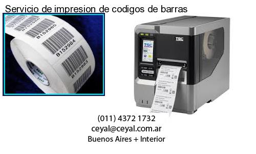 Servicio de impresion de codigos de barras