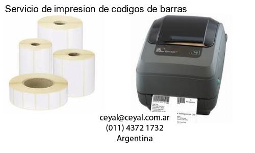 Servicio de impresion de codigos de barras