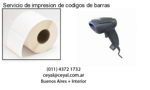 Servicio de impresion de codigos de barras