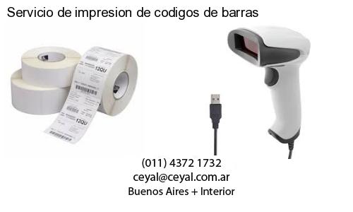 Servicio de impresion de codigos de barras