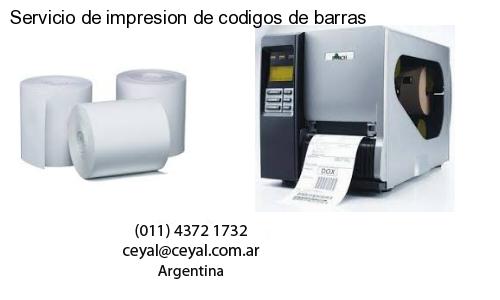 Servicio de impresion de codigos de barras