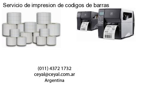 Servicio de impresion de codigos de barras