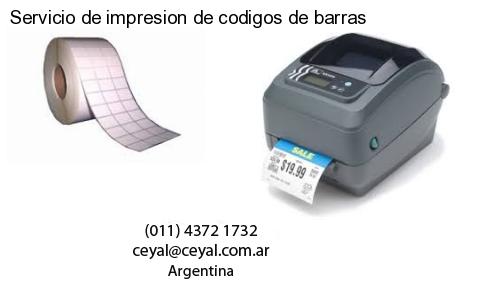 Servicio de impresion de codigos de barras