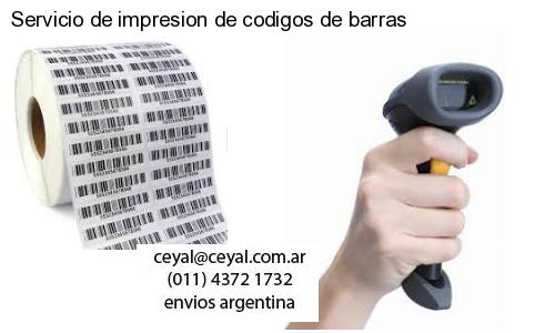 Servicio de impresion de codigos de barras