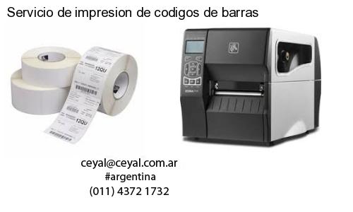 Servicio de impresion de codigos de barras