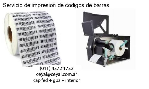 Servicio de impresion de codigos de barras