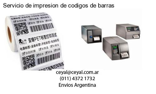 Servicio de impresion de codigos de barras