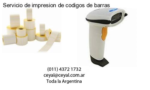 Servicio de impresion de codigos de barras