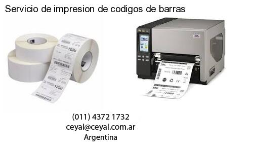 Servicio de impresion de codigos de barras