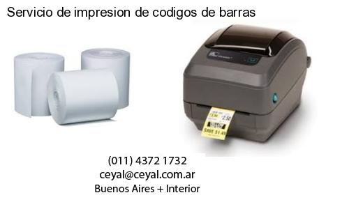 Servicio de impresion de codigos de barras