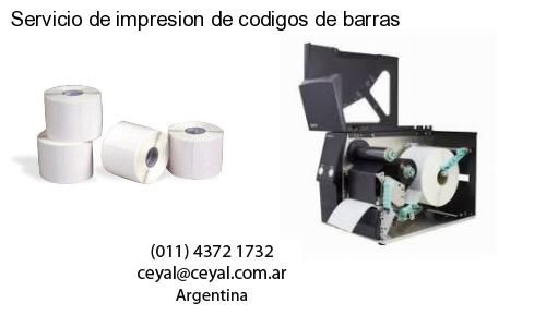 Servicio de impresion de codigos de barras