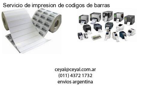 Servicio de impresion de codigos de barras