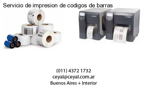 Servicio de impresion de codigos de barras