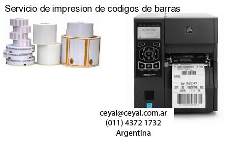 Servicio de impresion de codigos de barras