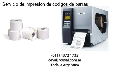 Servicio de impresion de codigos de barras