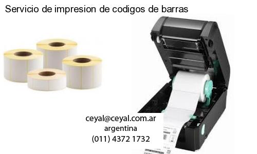 Servicio de impresion de codigos de barras
