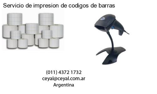 Servicio de impresion de codigos de barras