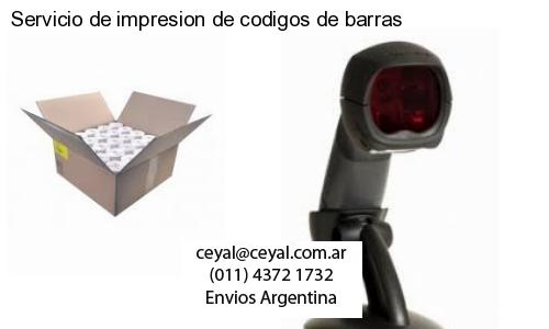 Servicio de impresion de codigos de barras