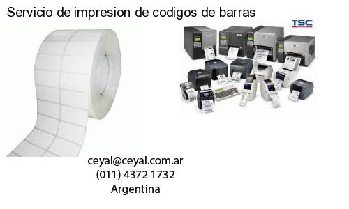 Servicio de impresion de codigos de barras