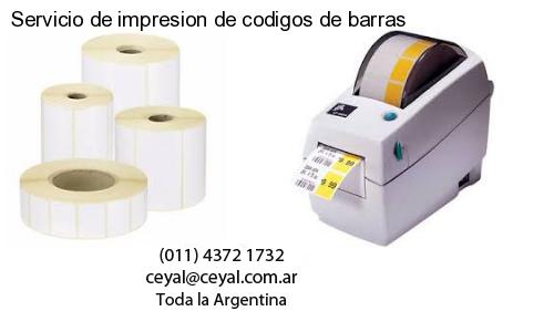 Servicio de impresion de codigos de barras
