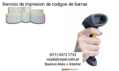 Servicio de impresion de codigos de barras