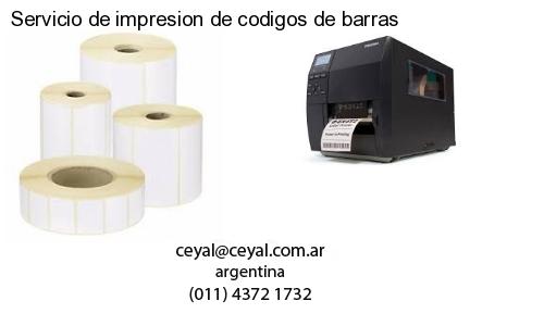 Servicio de impresion de codigos de barras