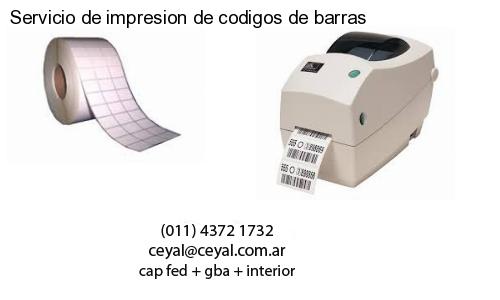 Servicio de impresion de codigos de barras