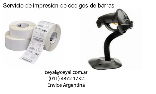Servicio de impresion de codigos de barras