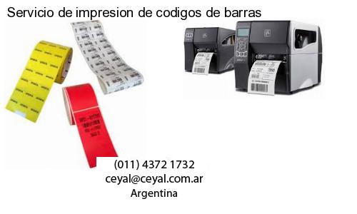 Servicio de impresion de codigos de barras