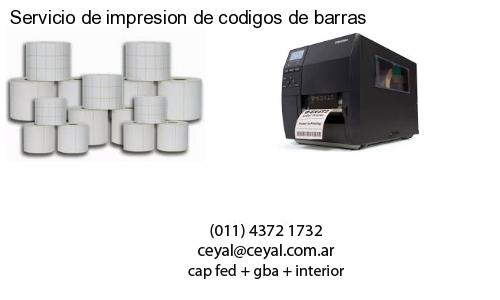 Servicio de impresion de codigos de barras