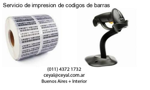 Servicio de impresion de codigos de barras