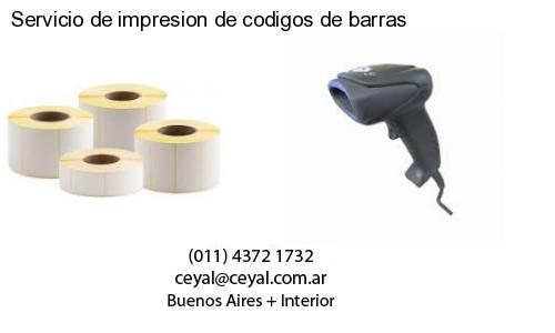 Servicio de impresion de codigos de barras