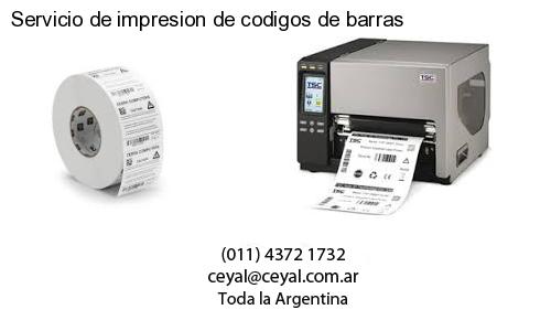 Servicio de impresion de codigos de barras