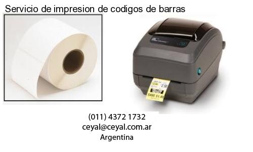 Servicio de impresion de codigos de barras