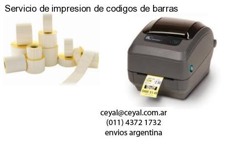 Servicio de impresion de codigos de barras