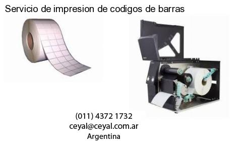 Servicio de impresion de codigos de barras