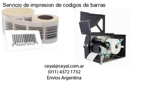 Servicio de impresion de codigos de barras